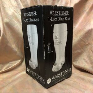 WARSTEINER DAS BOOT 1L GERMAN GLASS BEER BOOT MUG